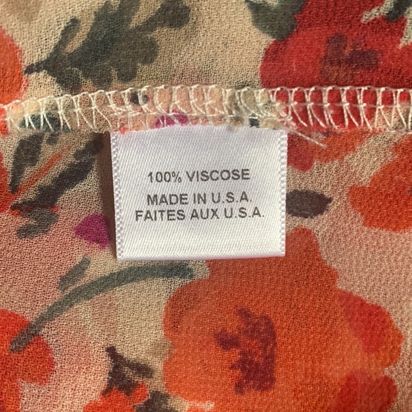 MISA Los Angeles Asra Red Floral Puff Sleeve Dress | US S - Picture 12 of 12